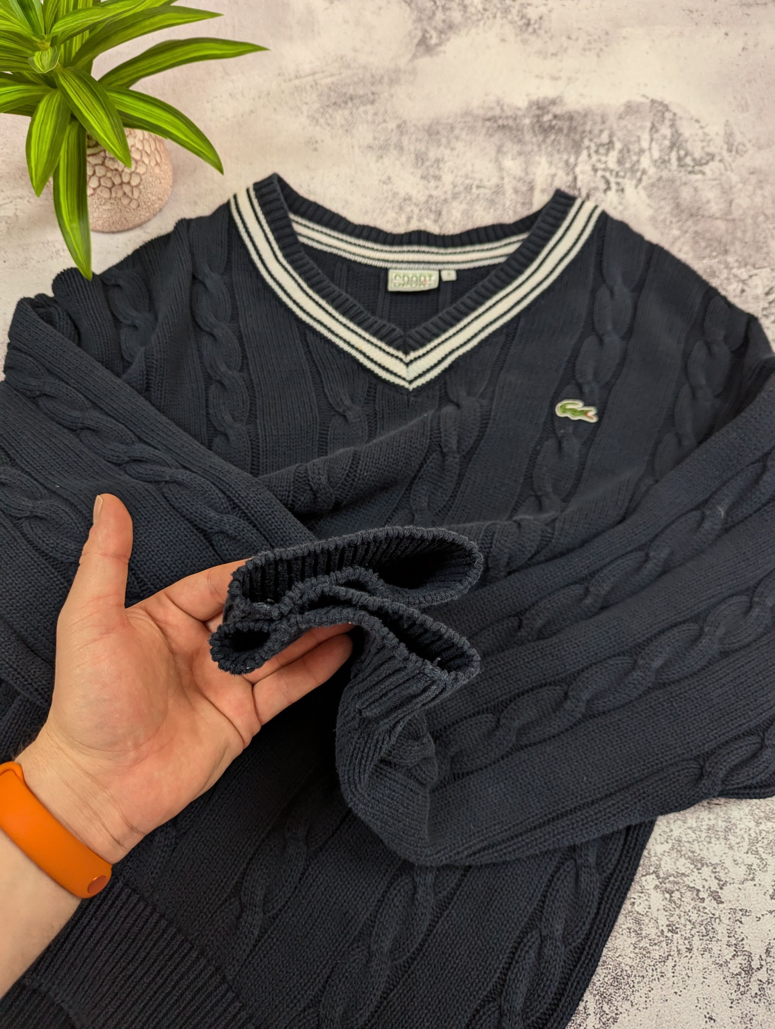 Lacoste VTG Lacoste Sport Cable Knit Sweater Size 8 Size US XXL / EU 58 / 5 - 10 Thumbnail