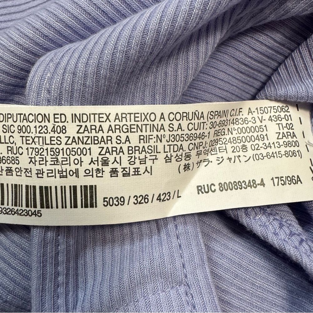 Zara New Zara Lilac Crew Neck Long Sleeve Rib Bodysuit Size L Size L / US 10 / IT 46 - 5 Thumbnail