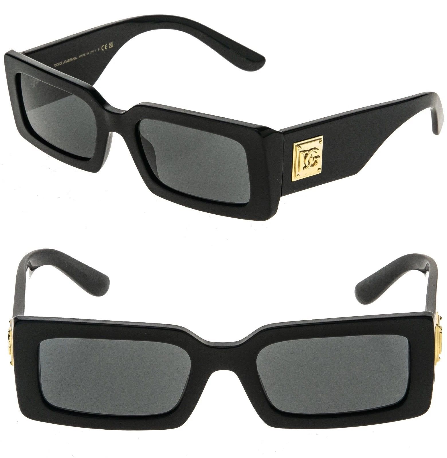 DOLCE & GABBANA 4416 Black Geometric Narrow Sunglass DG4416