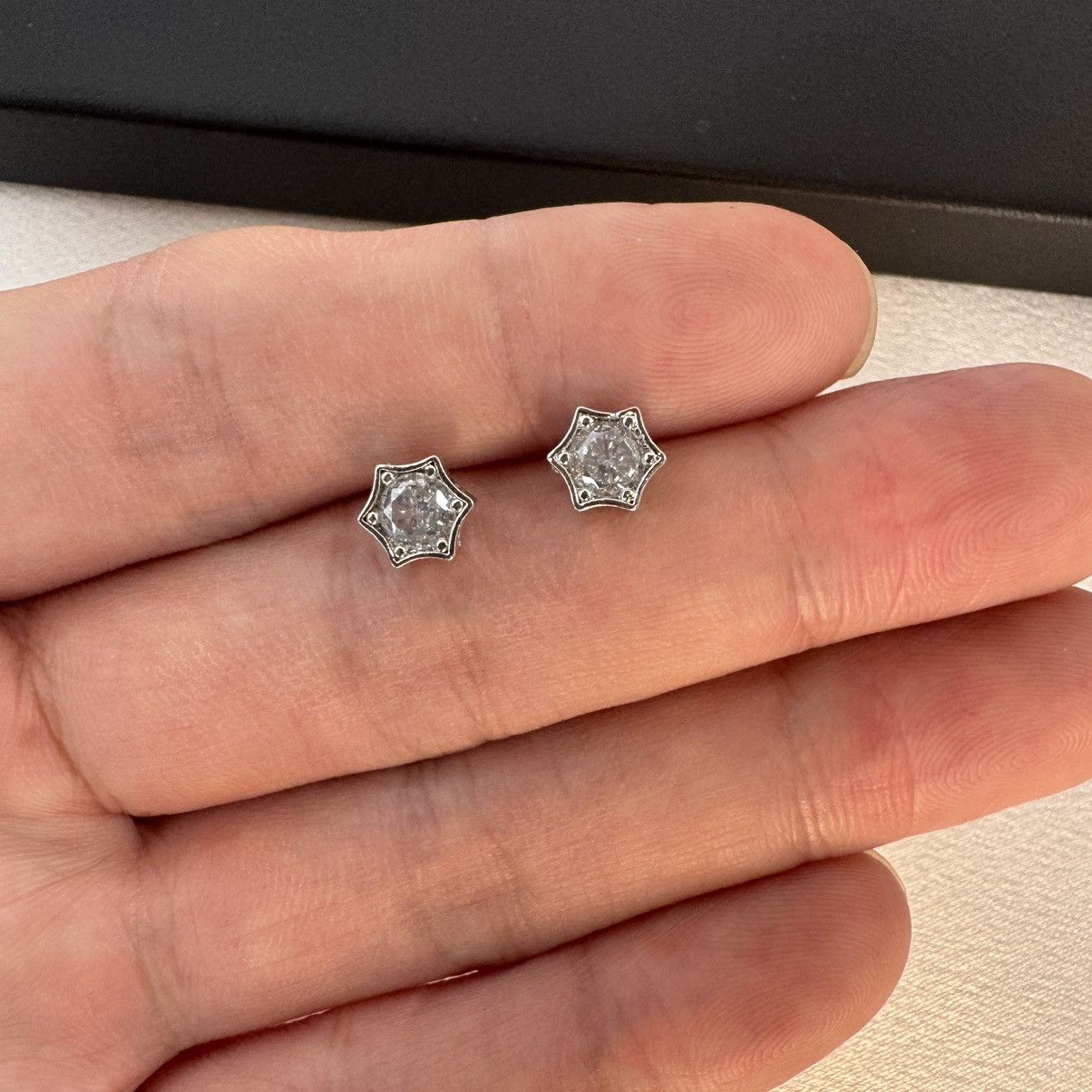 Other 6mm CZ Star Stud Earrings for Men Women Size ONE SIZE - 5 Thumbnail
