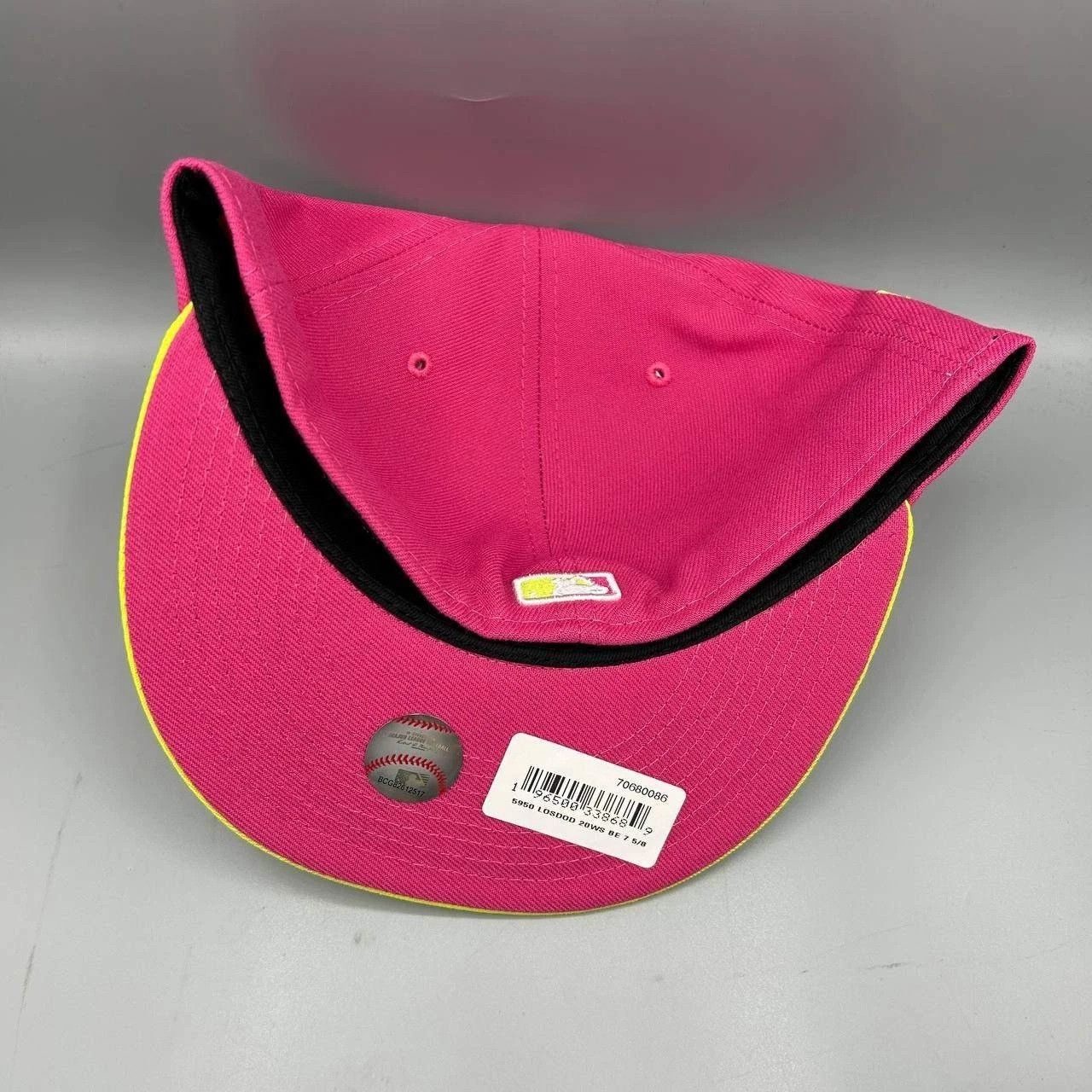 New Era Los Angeles LA Dodgers Hat Men 7 5/8 Pink MLB Fitted Cap New Size ONE SIZE - 5 Thumbnail