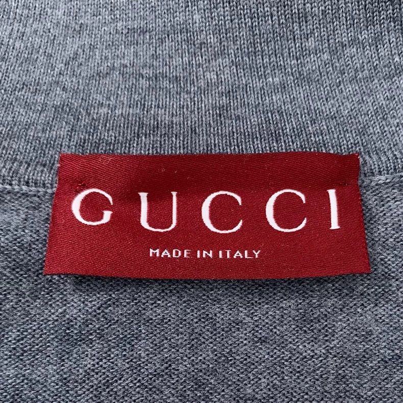 Gucci Gucci Gray logo letter wool long-sleeved sweater 2501-Nexta Size US L / EU 52-54 / 3 - 5 Thumbnail