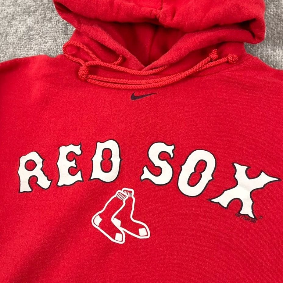 Nike VINTAGE Nike Boston Red Sox Hoodie Mens Large Red Center Swoosh Sweatshirt Size US L / EU 52-54 / 3 - 3 Thumbnail