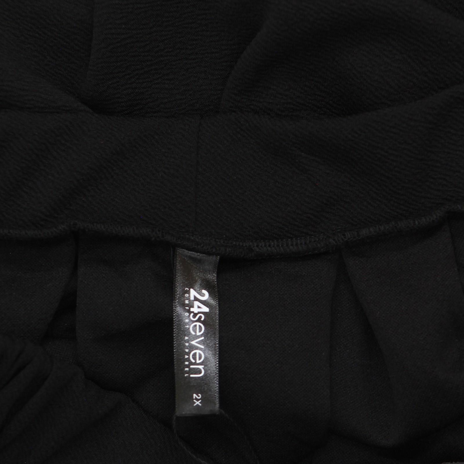 Other 24seven Comfort Apparel Classic Knee Length Skirt Black 2x Size 42" / US 20 - 4 Thumbnail