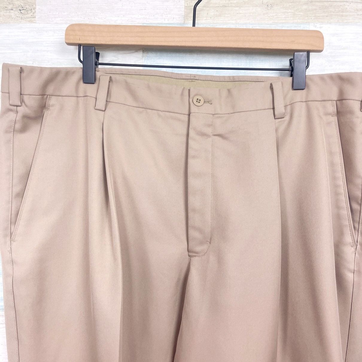 Nike NIKE GOLF Pleated Dri Fit Dress Pants Beige Twill Mens 40x30 Size US 40 / EU 56 - 2 Thumbnail