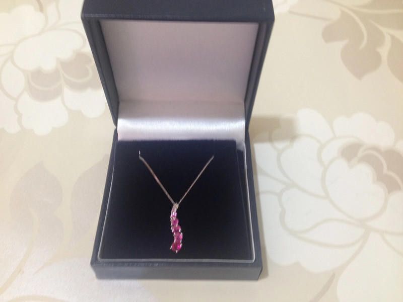 Designer 9CT White Gold Pink Diamond Necklace // Size ONE SIZE - 6 Thumbnail