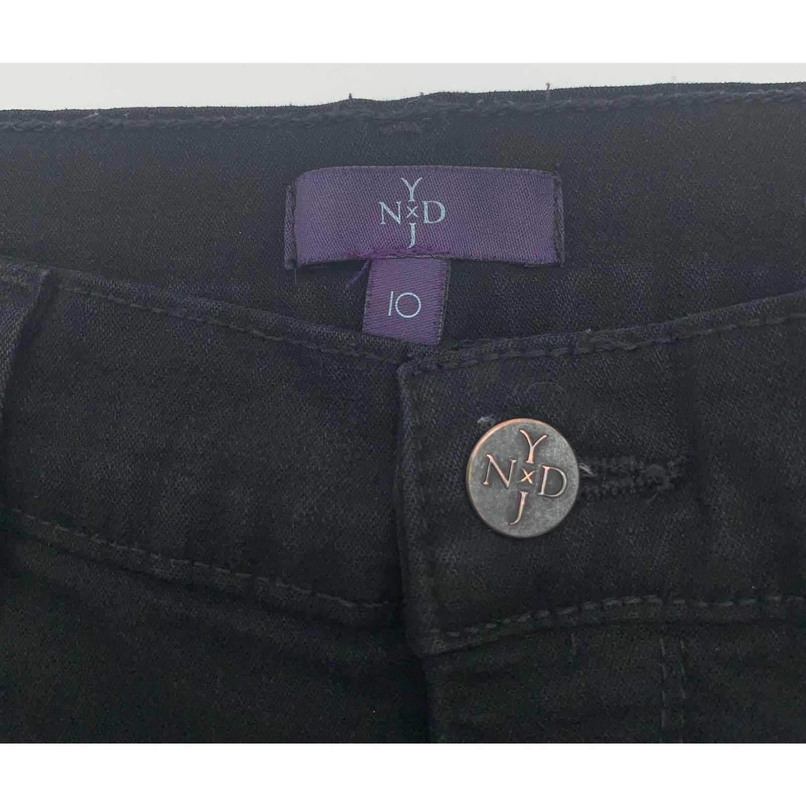 NYDJ NYDJ Women's Size 10 Black Marilyn Straight 431B Stretch Size 32" / US 10 / IT 46 - 6 Thumbnail