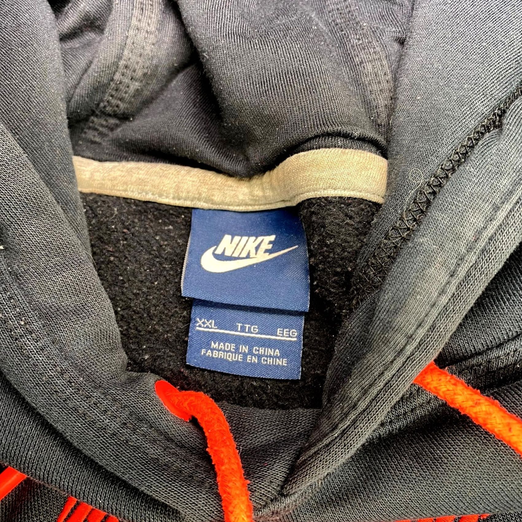 Nike Vintage Nike Hoodie Men's 2XL Blue Tag Center Swoosh Black Orange Pullover 7350 Size US XXL / EU 58 / 5 - 6 Thumbnail
