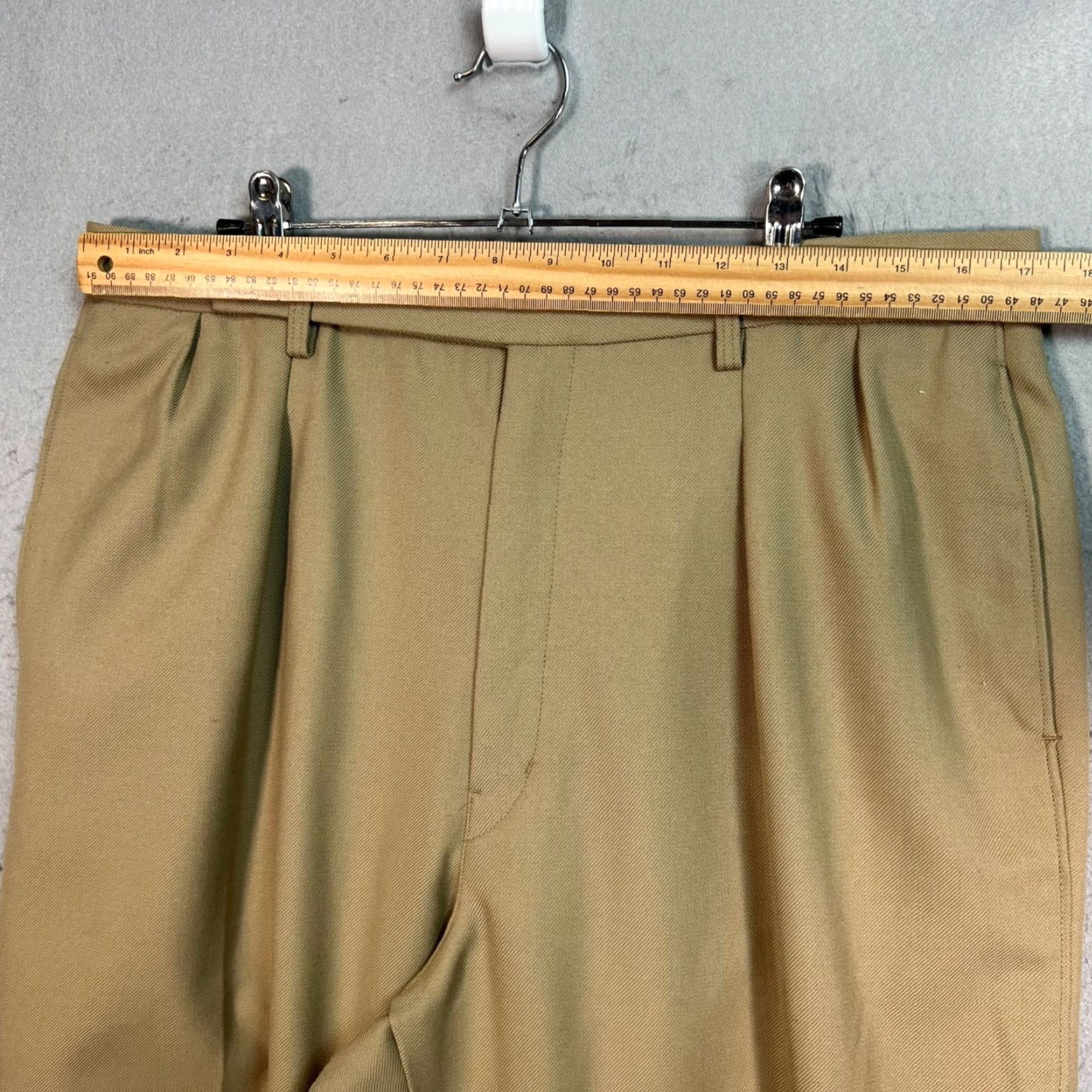 Uniqlo Uniqlo Dress Pants Womens 14 Beige Wool Blend Wide-Leg Pants Size 36" / US 14 / IT 50 - 5 Thumbnail