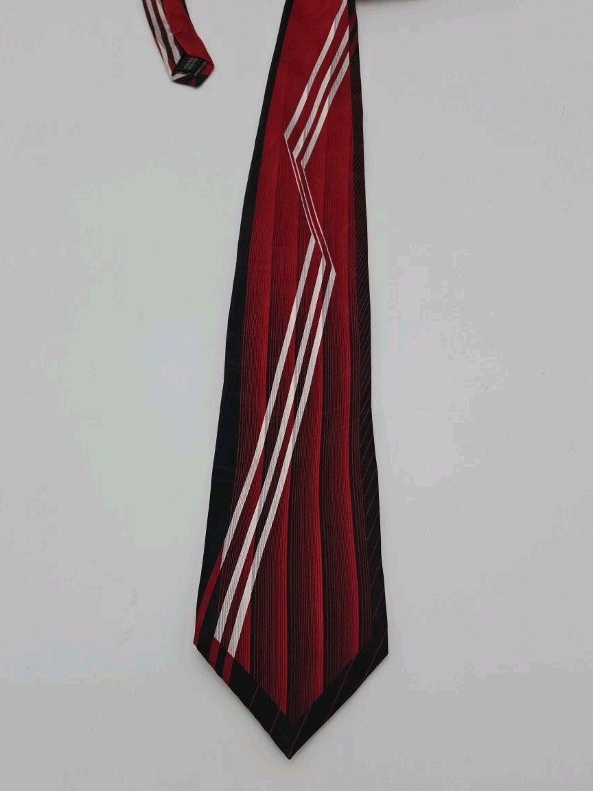 Vintage Vintage VERSAILLES by PIATELLI NECKTIE Burgundy Red Black 1 Size ONE SIZE - 5 Thumbnail