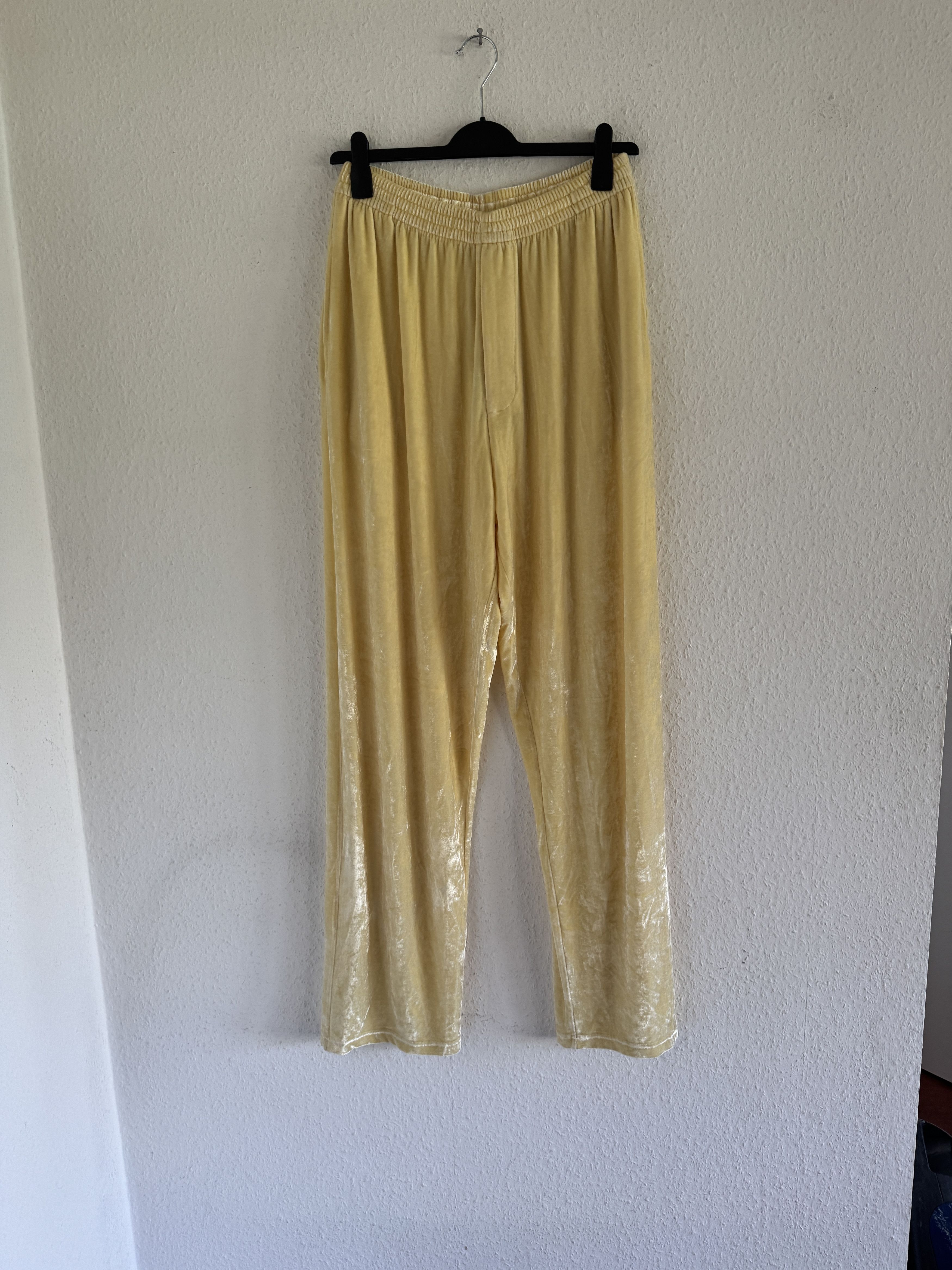 Balenciaga Shiny Velvet Straight Leg Trousers