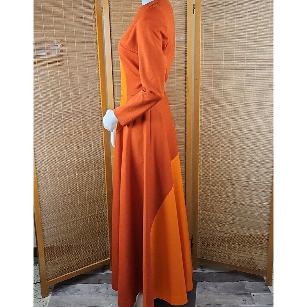 Handmade Vintage Handmade Maxi Dress Womens Sz S Groovy 70s Orange Wa Size S / US 4 / IT 40 - 5 Thumbnail
