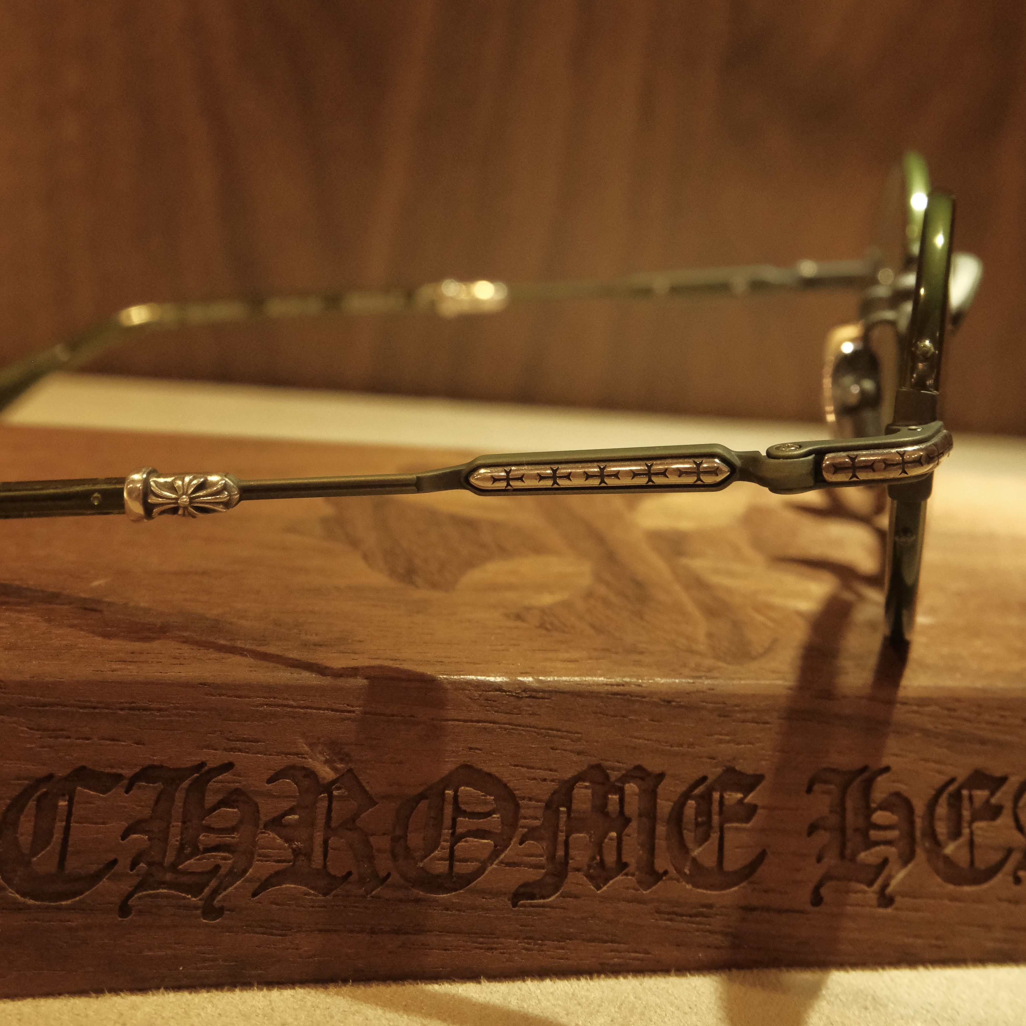 Chrome Hearts CHROME HEARTS EDITH F DARK OLIVE GLASSES Size ONE SIZE - 10 Thumbnail