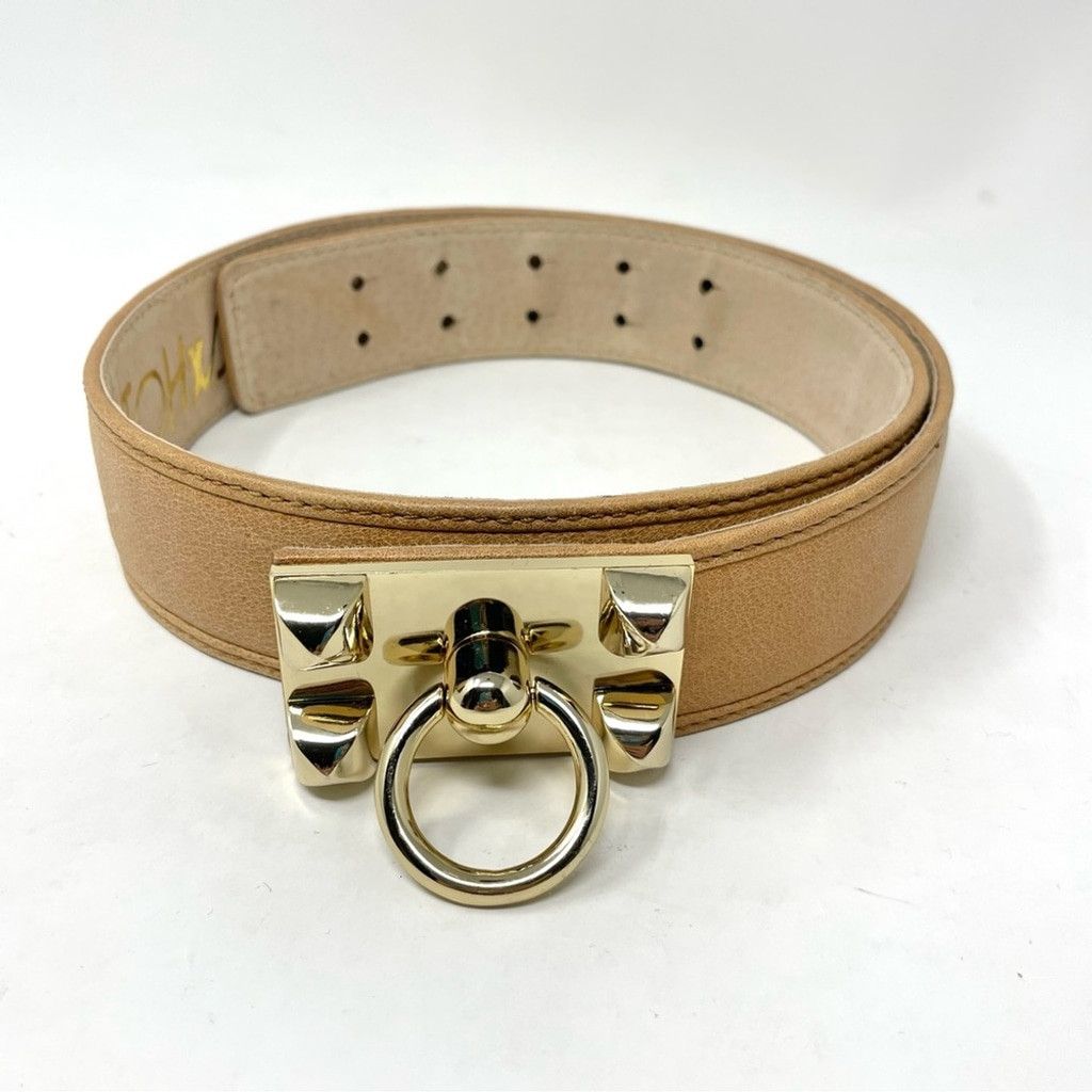Betsey Johnson VTG Betsey Johnson Collier de Chien Tan Leather Belt Size S Size ONE SIZE - 2 Thumbnail