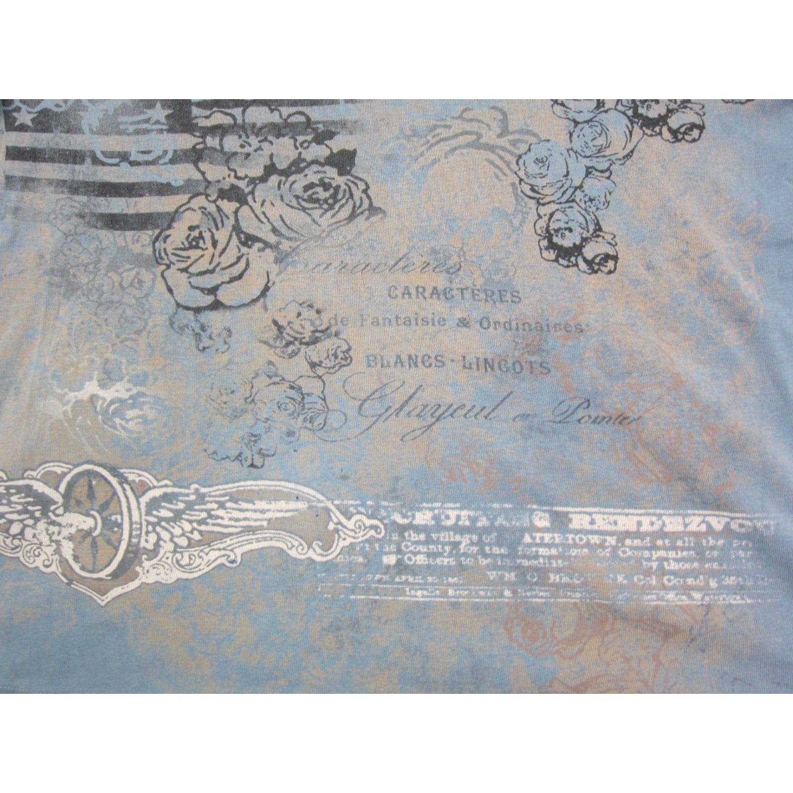 Vintage VINTAGE Christopher & Banks Shirt Womens 1X Plus Blue AOP Made in USA Y2K Shirt Womens Plus 1X Blue Cotton Embroidered Casual Outdoor 90s Womens Size XL / US 12-14 / IT 48-50 - 3 Thumbnail