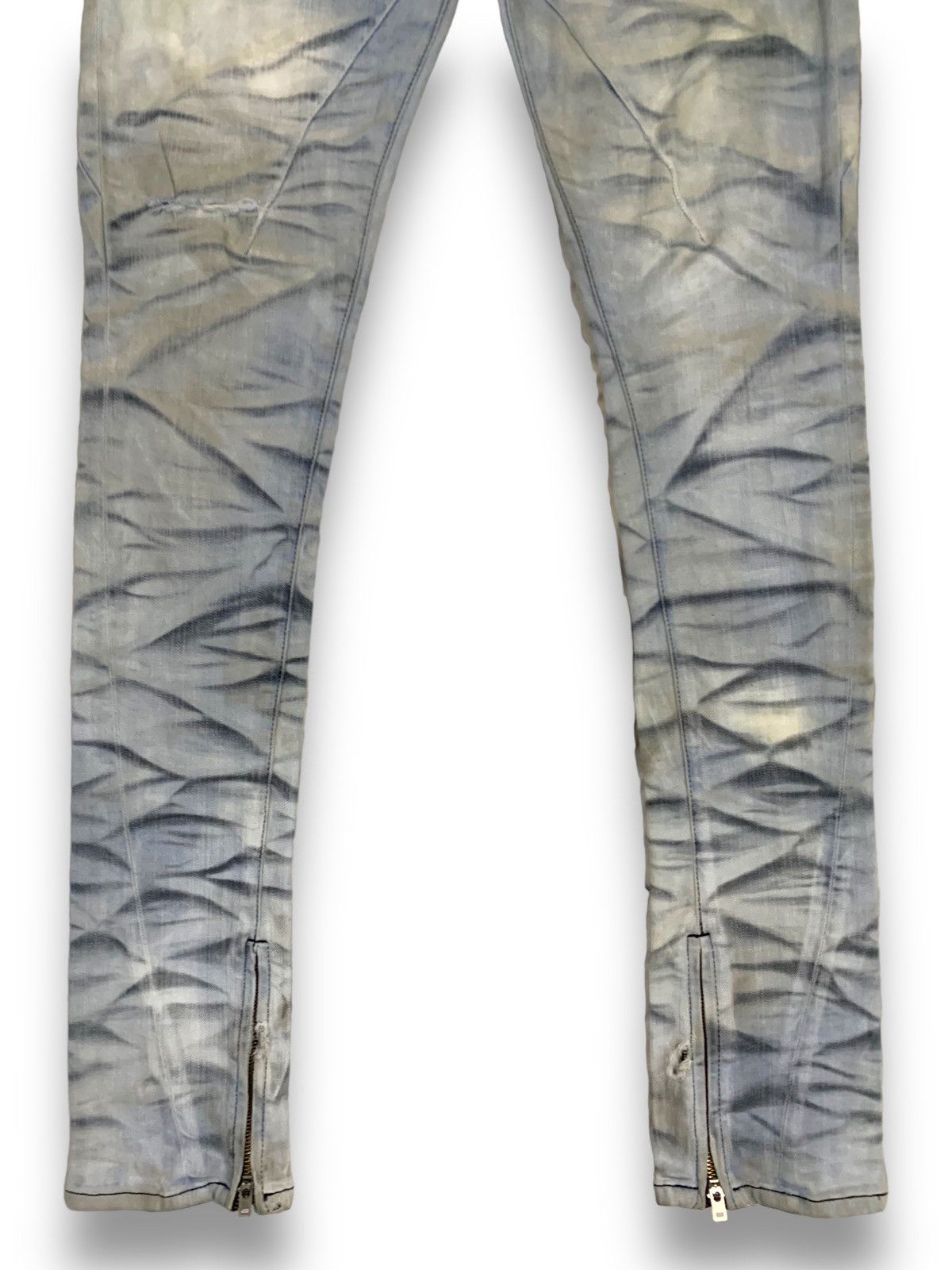 14th Addiction × Japanese Brand × Seditionaries ‼️RARE‼️Japanese Brand Johny Wolf Thrashed Mud Wash Punk Jeans Size US 31 - 7 Thumbnail