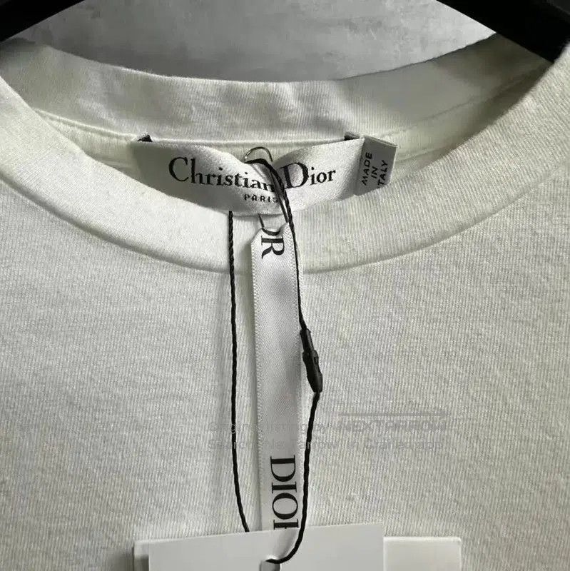 Dior Dior White Cotton Graphic T. Size XS / US 0-2 / IT 36-38 - 4 Thumbnail