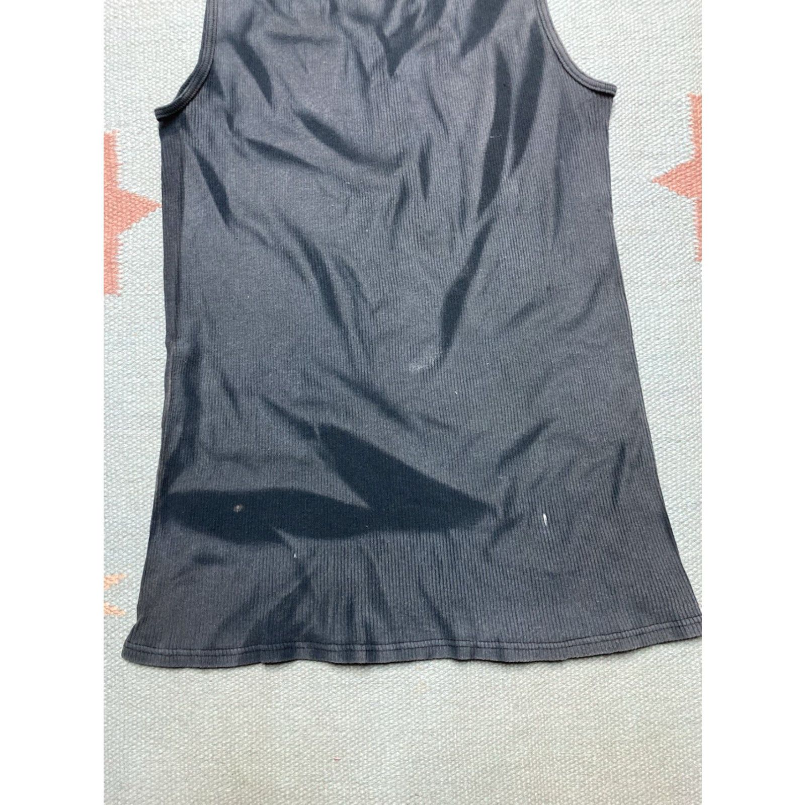 Fruit Of The Loom Fruit of the Loom ribbed tank top beater shirt faded black cotton soft goth XL Men's T-Shirt Size US XL / EU 56 / 4 - 2 Thumbnail