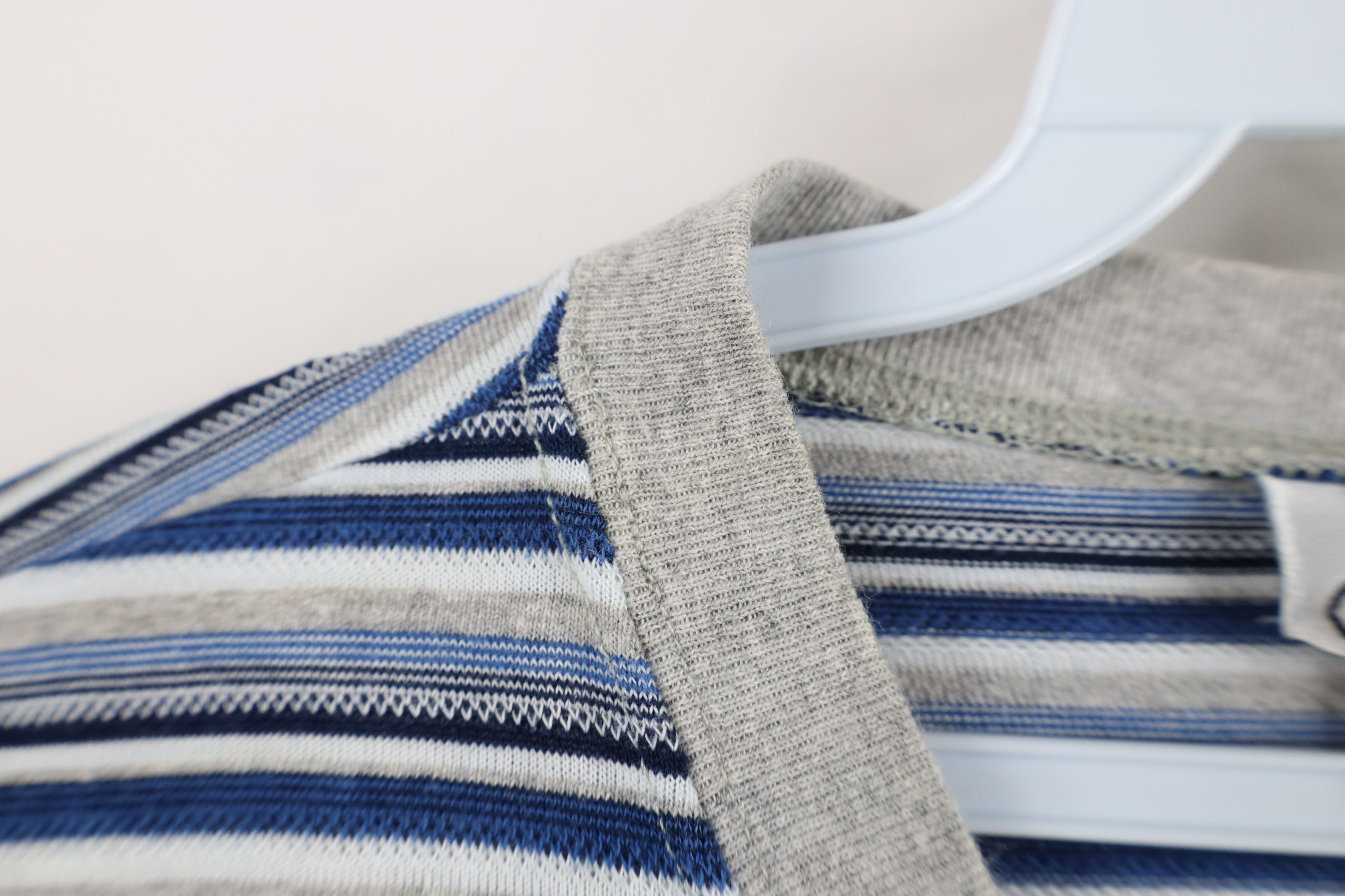 Vintage Vintage 90s Streetwear Striped Knit Short Sleeve T-Shirt Size M / US 6-8 / IT 42-44 - 4 Thumbnail