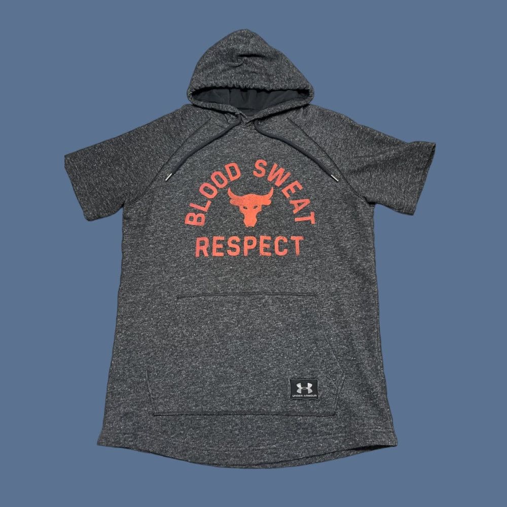 Under Armour Under Armour Hoodie Men Gray Short Sleeve Project Rock Graphic Print Pullover Sweatshirt M Size Regular Lightweight Fleece Size US M / EU 48-50 / 2 - 1 Thumbnail