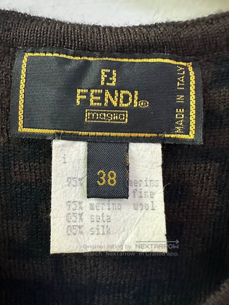Fendi Fendi Wool Open Cardigan Vest, Classic Monogram Size XS / US 0-2 / IT 36-38 - 3 Thumbnail