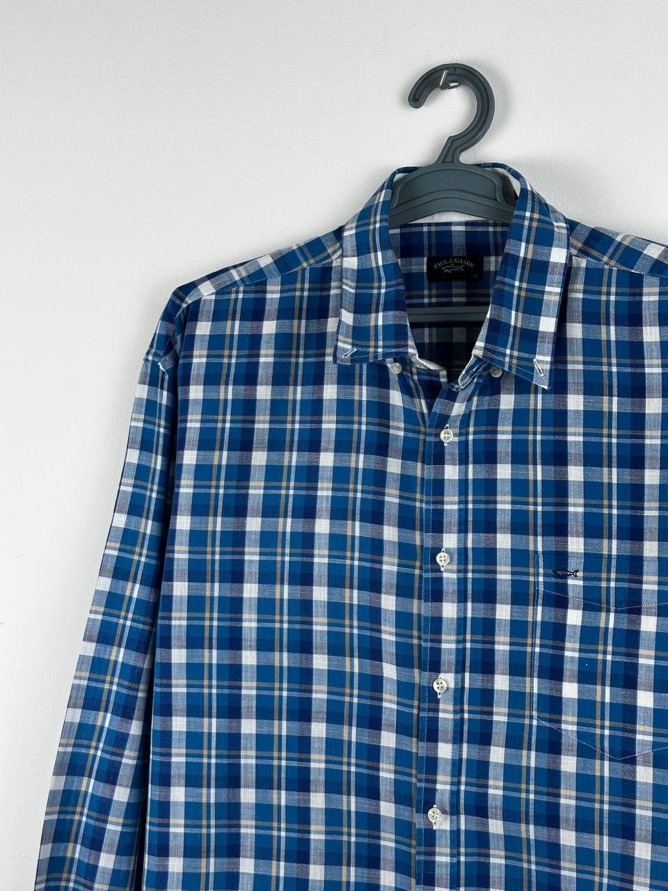 Designer × Paul & Shark Paul Shark Luxury Check Blue Shirt Size XXL Size US XXL / EU 58 / 5 - 3 Thumbnail