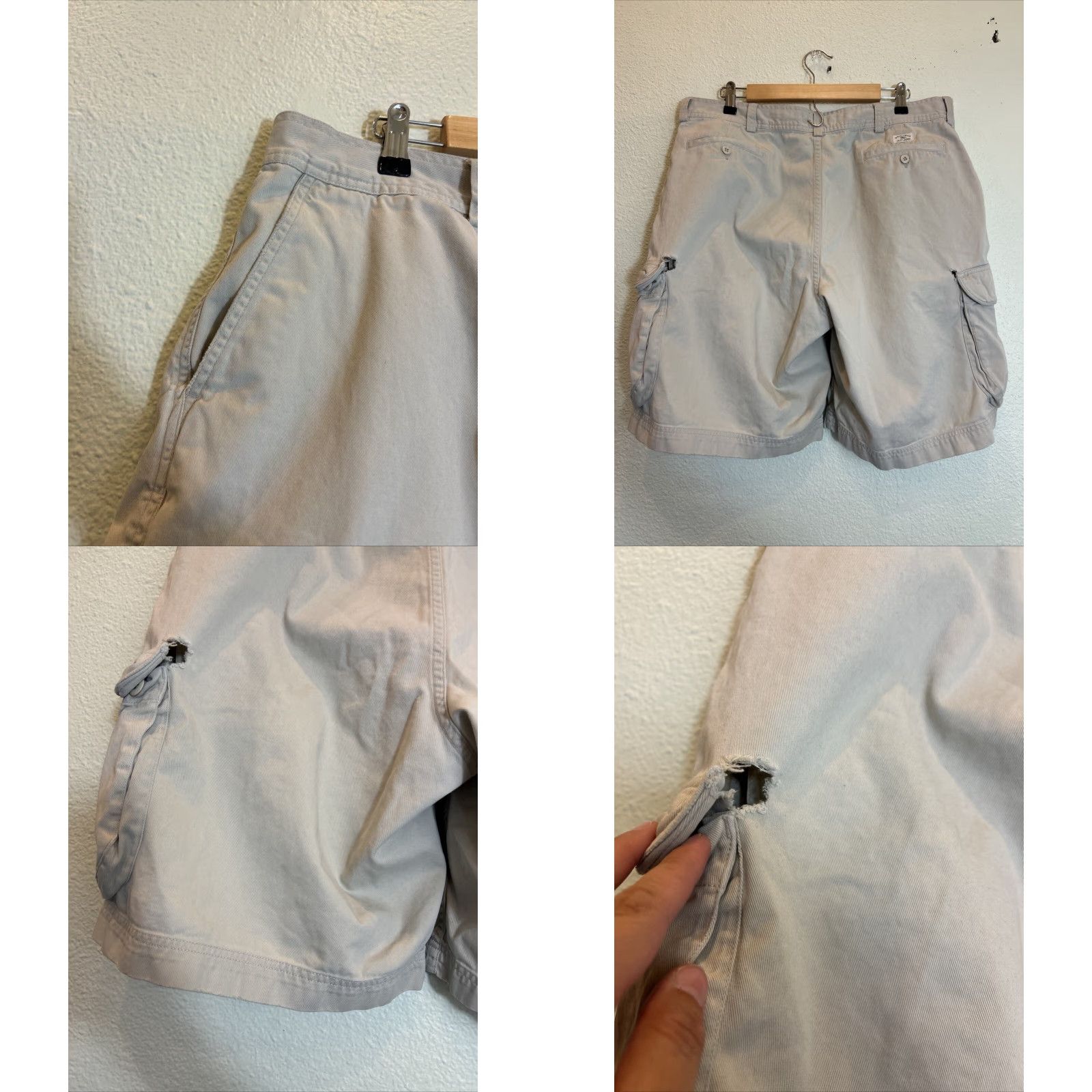 Polo Ralph Lauren VINTAGE Polo Ralph Lauren Cargo Shorts Mens 38 Beige Distressed Cargo American Outdoor 90s Boys Mens Size US M / EU 48-50 / 2 - 8 Thumbnail