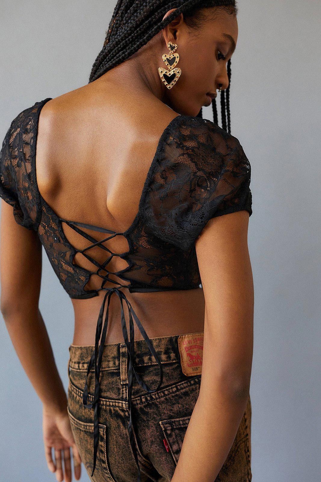 Urban Outfitters UO Vanessa Tie Back Blouse XS Size XS / US 0-2 / IT 36-38 - 2 Thumbnail