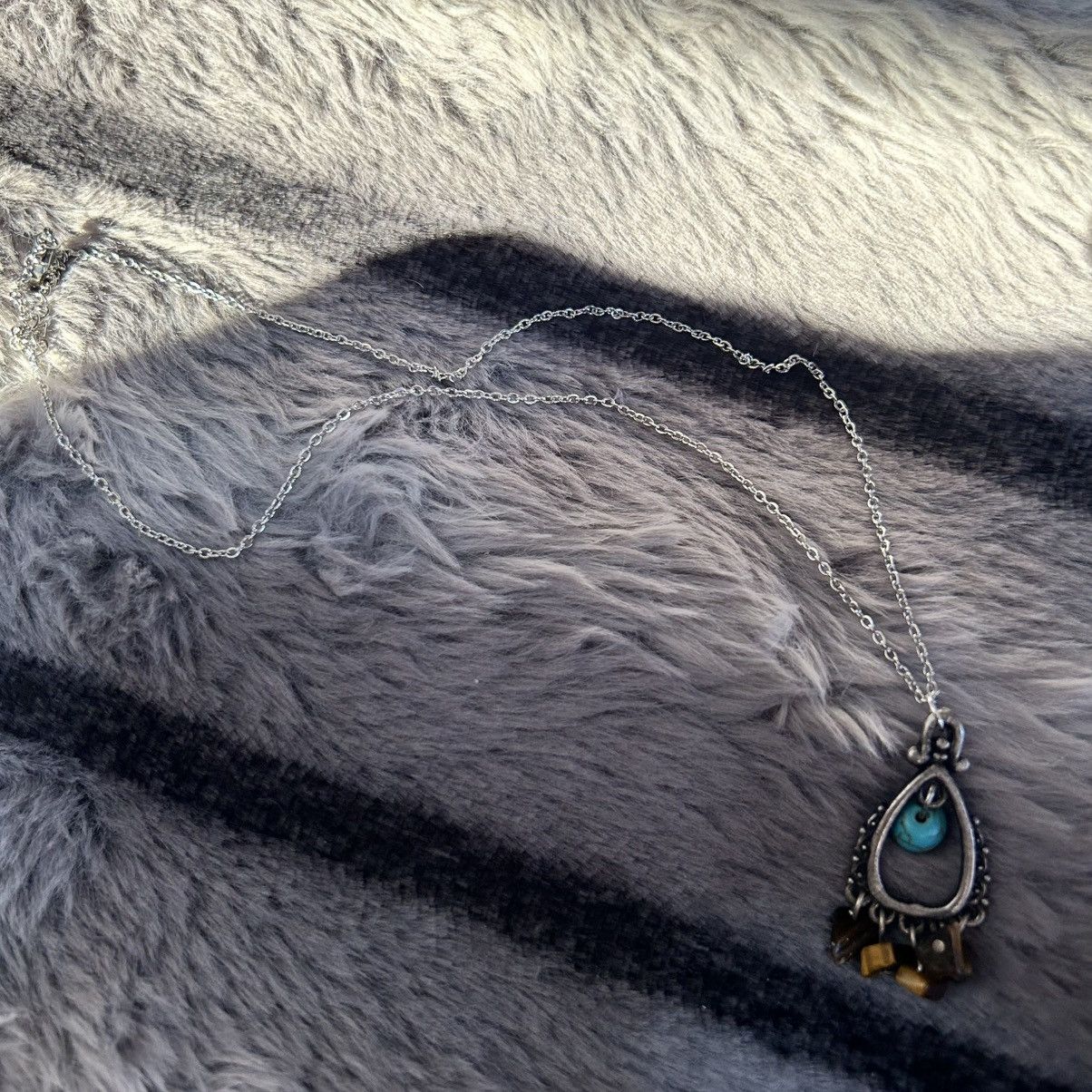 Handmade Handcrafted southwest style tigers eye turquoise necklace Size ONE SIZE - 7 Thumbnail