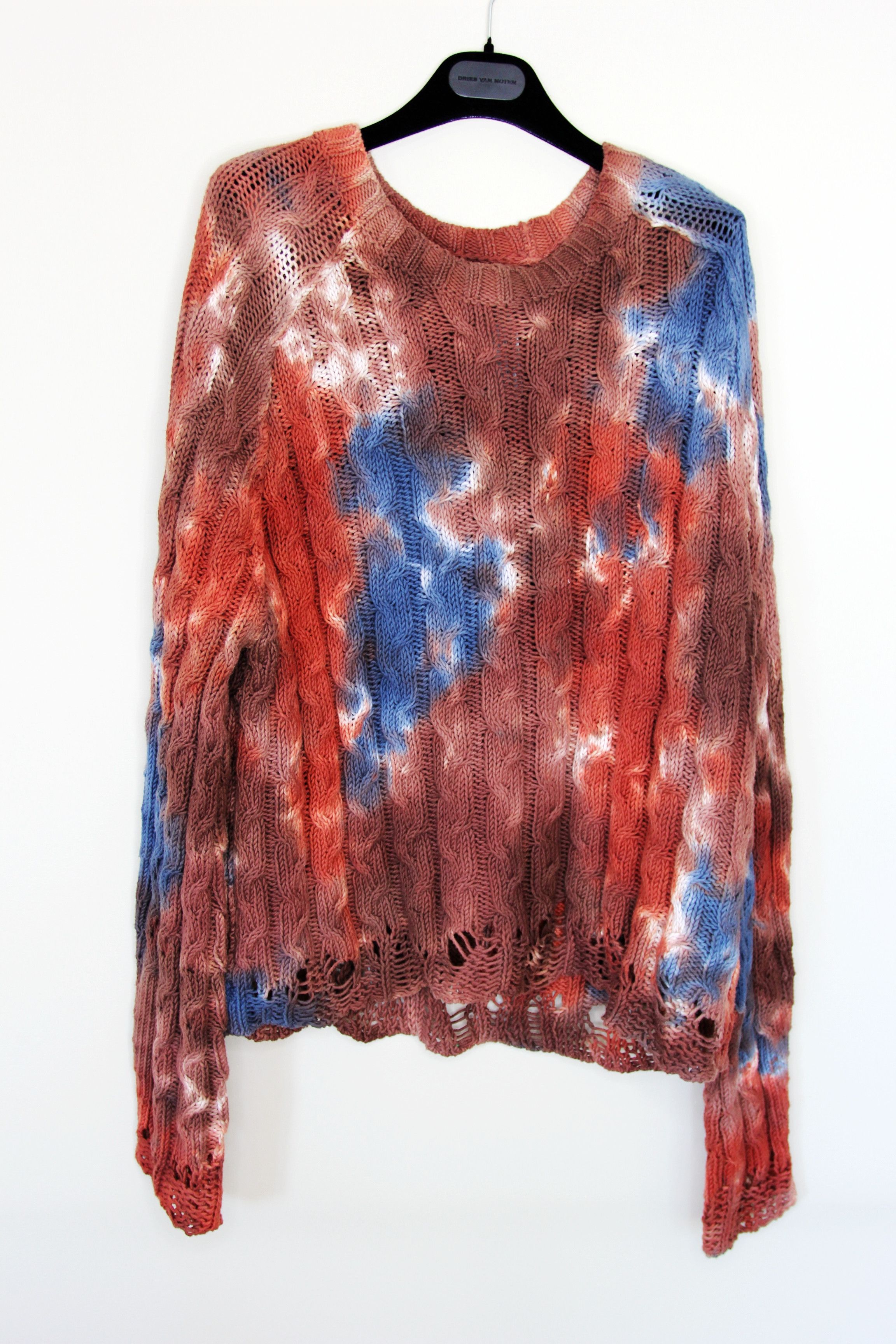 Acne Studios BNWT AW23 ACNE STUDIOS TIE-DYE CABLE KNIT SWEATER M Size US M / EU 48-50 / 2 - 2 Thumbnail