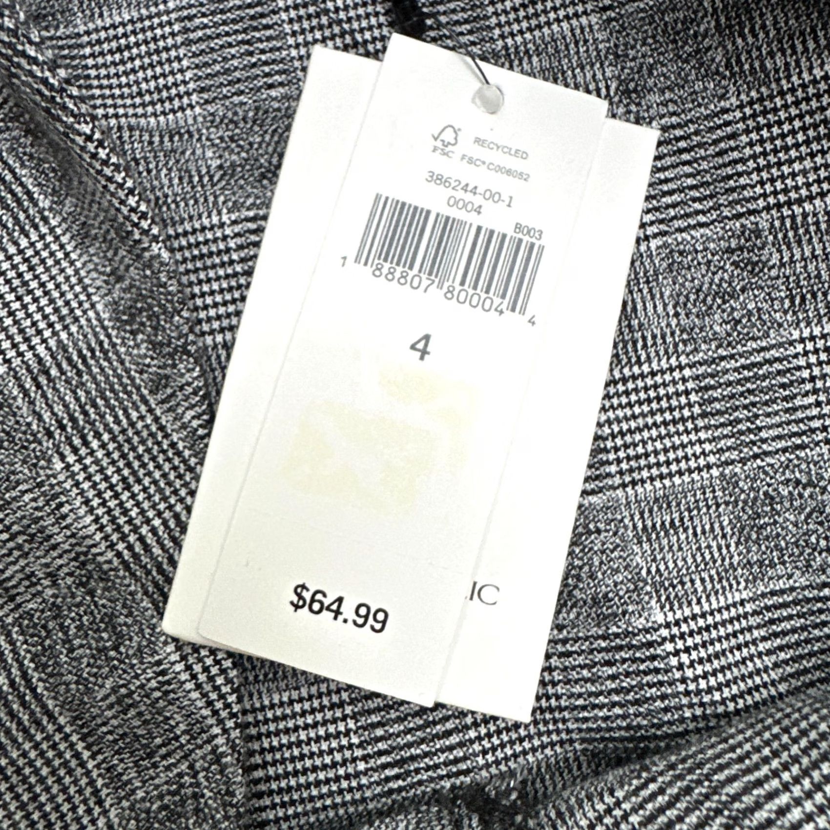 Banana Republic Banana Republic Gray Plaid A-Line Mini Skirt High Rise Stretch NWT Womens 4 Size 27" / US 4 / IT 40 - 6 Thumbnail