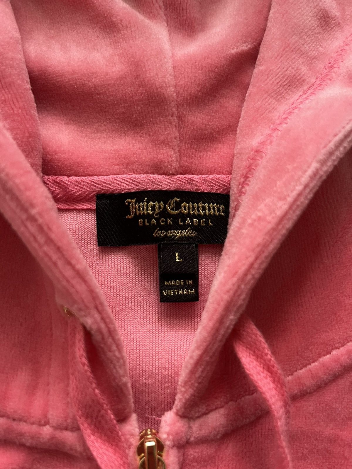 Juicy Couture Juicy Couture Black Label Zip Hoodie Velour Pink Size L / US 10 / IT 46 - 8 Thumbnail