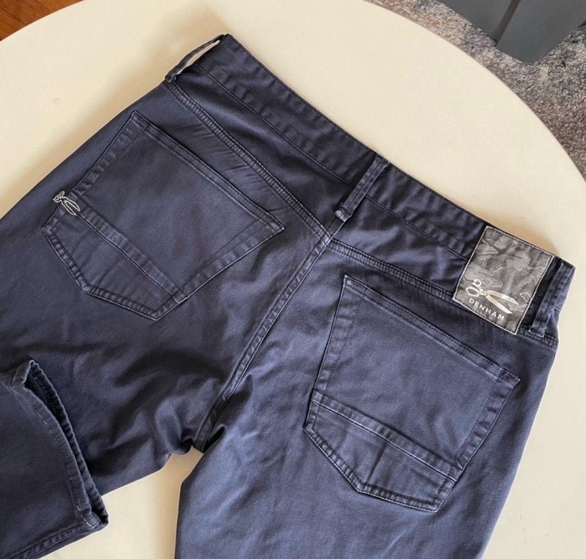 DENHAM Men’s Denham Razor Slim Fit Chino Pants - Navy 32x32 Size US 32 / EU 48 - 7 Thumbnail