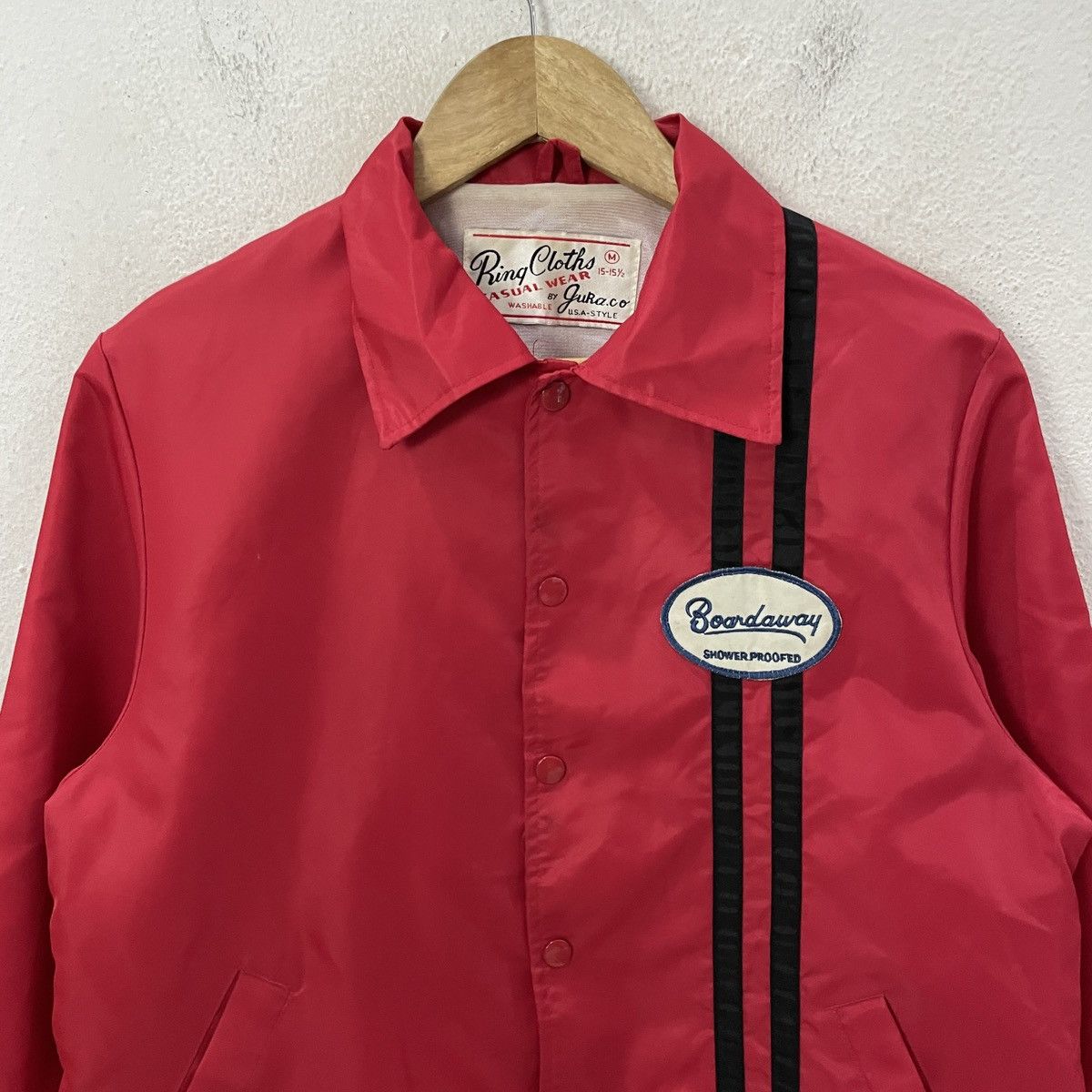American Apparel Vintage 70s Ring Clothes Bowling Coach Jacket Size US M / EU 48-50 / 2 - 4 Thumbnail