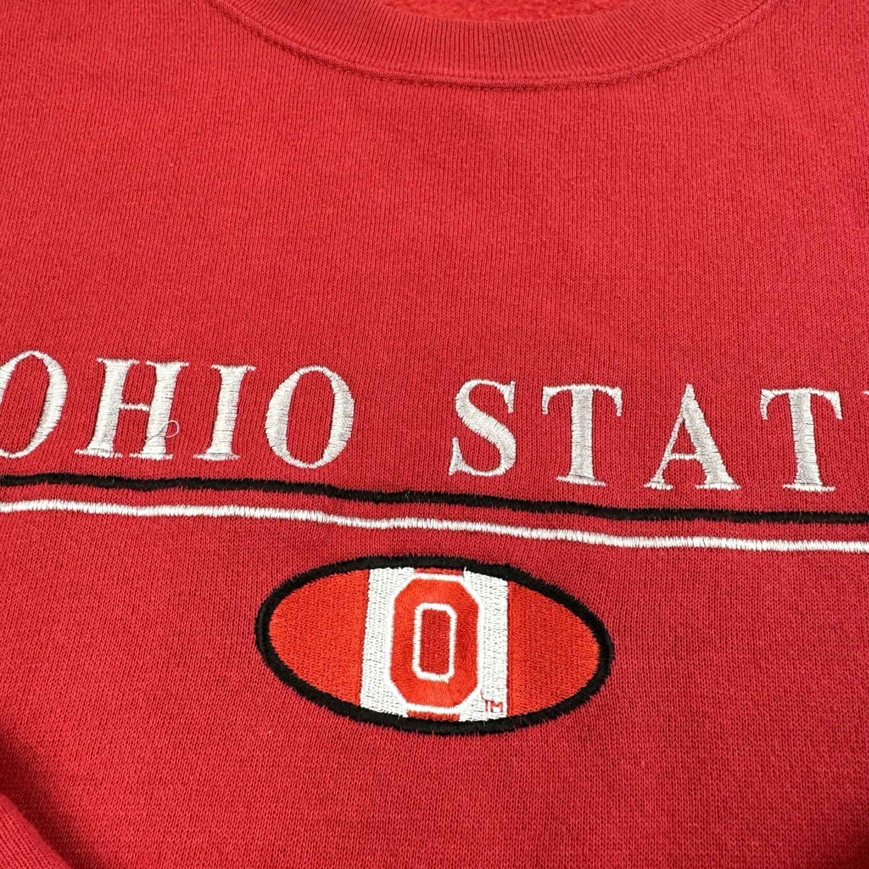Vintage VINTAGE Briar Creek Sportswear Sweatshirt Adult Large Red Ohio State College Sports Crewneck 90s Y2K Mens Size US L / EU 52-54 / 3 - 2 Thumbnail