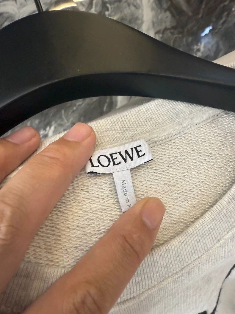 Loewe LOEWE Light gray classic embroidered logo round neck sweat Size M / US 6-8 / IT 42-44 - 2 Thumbnail