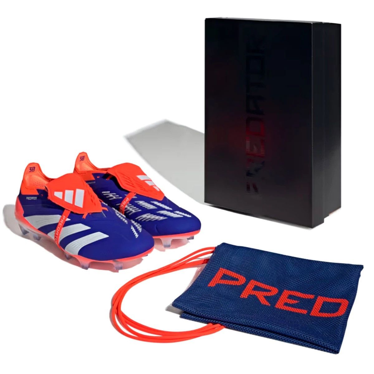 Adidas Adidas Predator 24 FG Elite Tongue Lucid Blue Solar Red Size US 10.5 / EU 43-44 - 8 Thumbnail