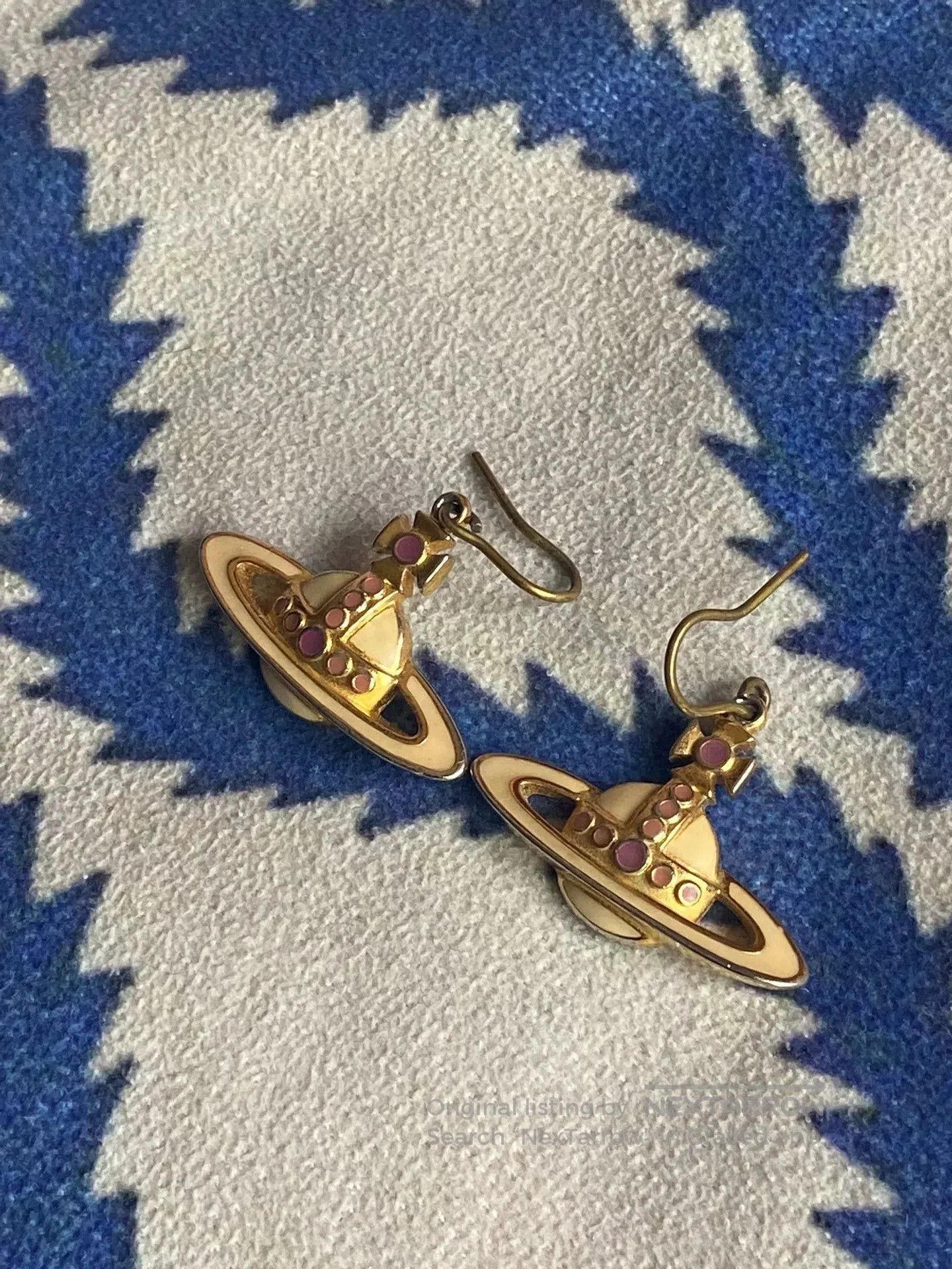 Vivienne Westwood vivienne westwood pink enamel saturn earrings. Size ONE SIZE - 1 Thumbnail