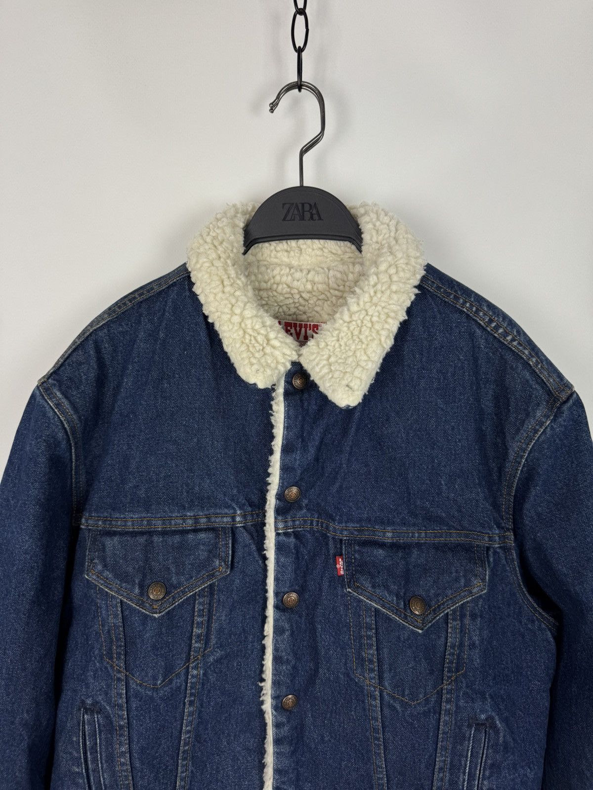 Levi's 1990’s Vintage Levi’s Sherpa Denim Jacket Made in USA Size US XL / EU 56 / 4 - 6 Thumbnail