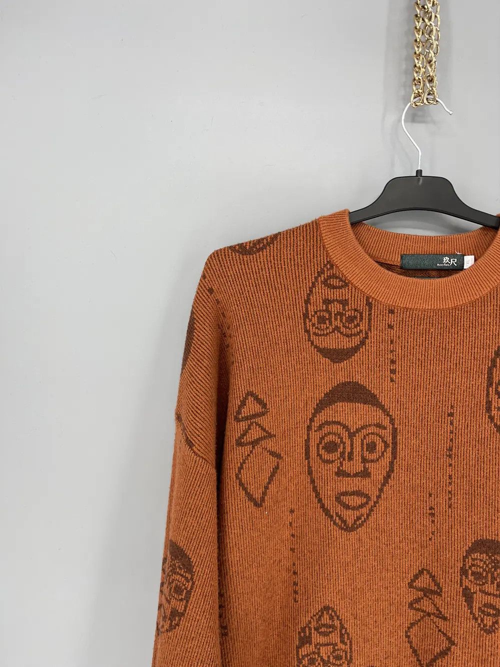 Japanese Brand Vintage 90s Wool Sweater Skulls Dead Face Band Rock Stree Size US XL / EU 56 / 4 - 4 Thumbnail