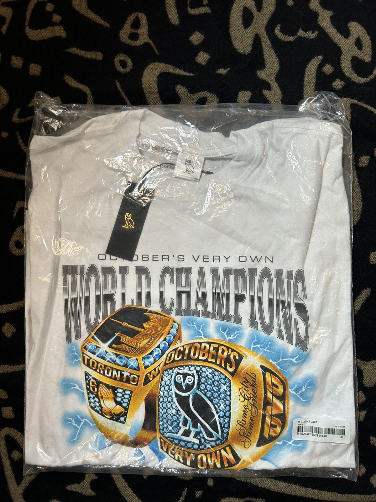 Drake × October's Very Own OVO Championship Ring T-Shirt Size US XL / EU 56 / 4 - 8 Thumbnail