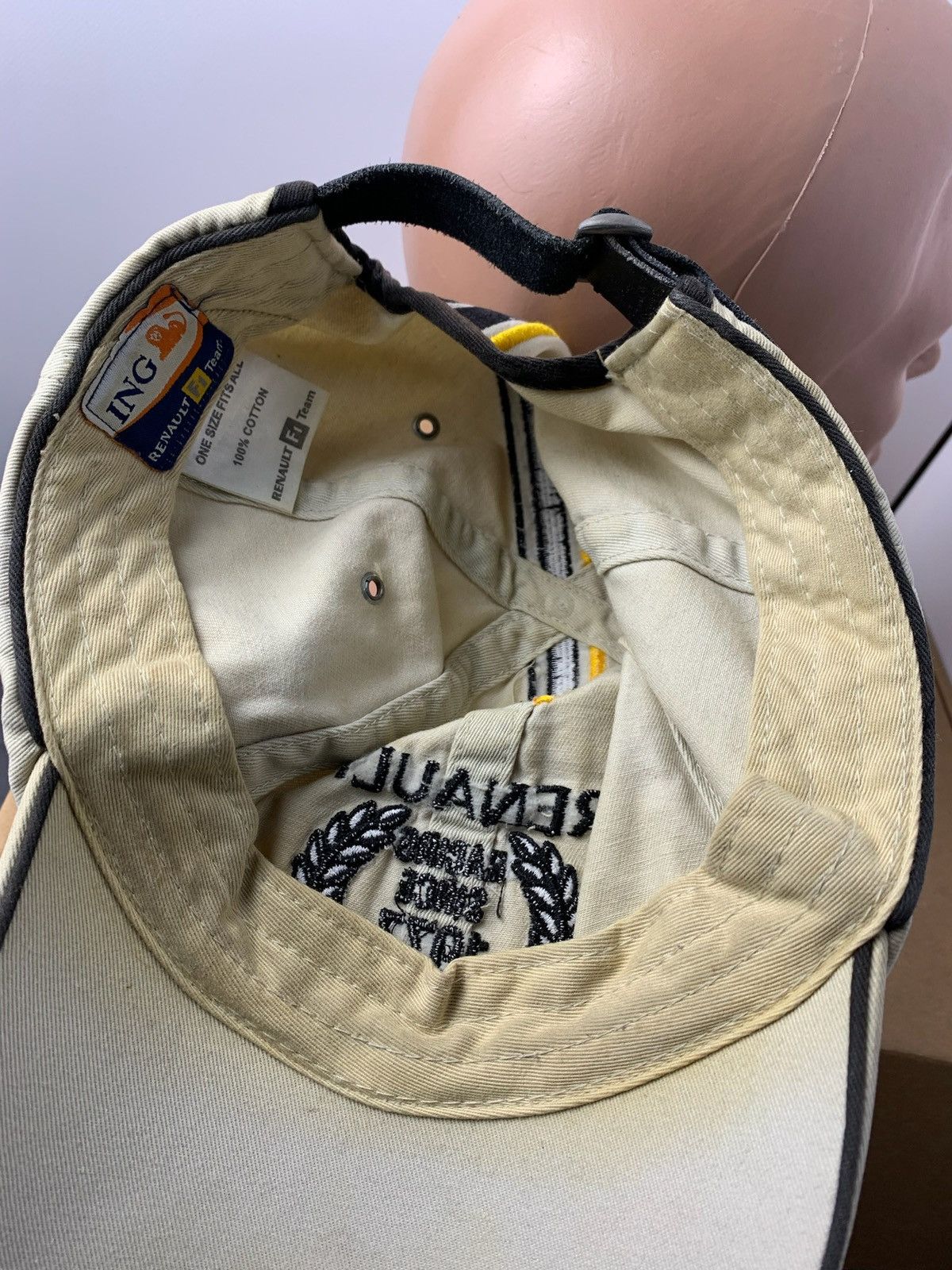 Vintage Vintage Renault racing cap logo rare beige Size ONE SIZE - 5 Thumbnail