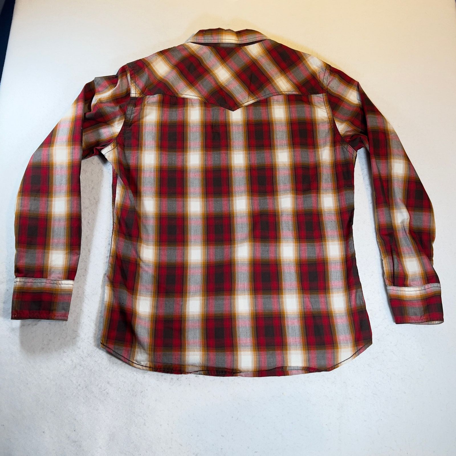 Urban Pipeline Urban Pipeline Button Shirt Men's Large Red Tan Brown Plaid Size US L / EU 52-54 / 3 - 5 Thumbnail