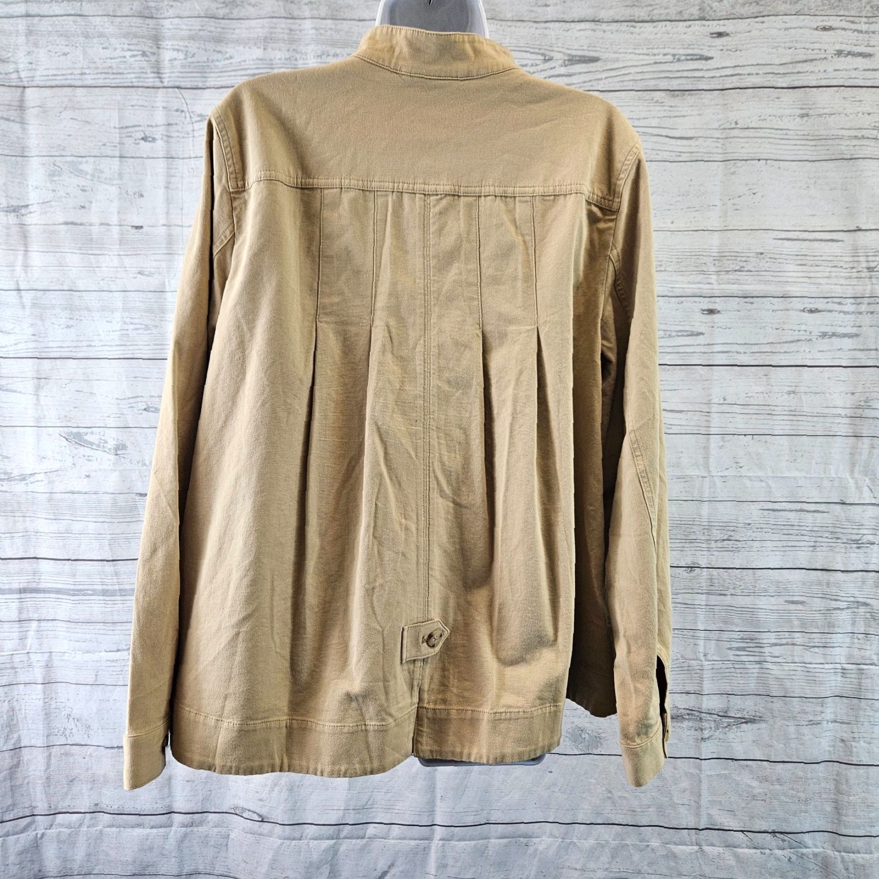 J. Jill J Jill Jacket Women Button Front Sz Large Sandbar Cotton Blend Long Sleeve Size L / US 10 / IT 46 - 4 Thumbnail