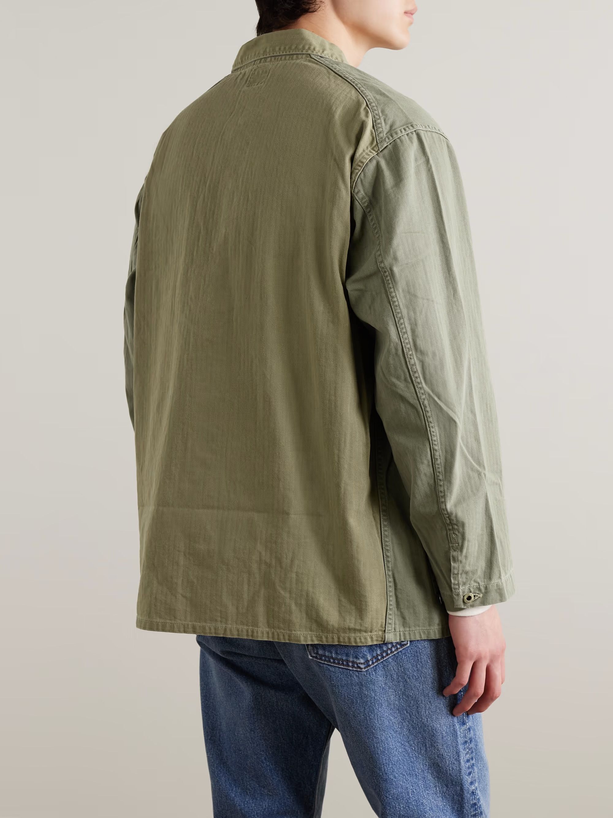 Orslow 💚 Orslow Herringbone Utility Coverall Jacket Green NEW Size US L / EU 52-54 / 3 - 3 Thumbnail