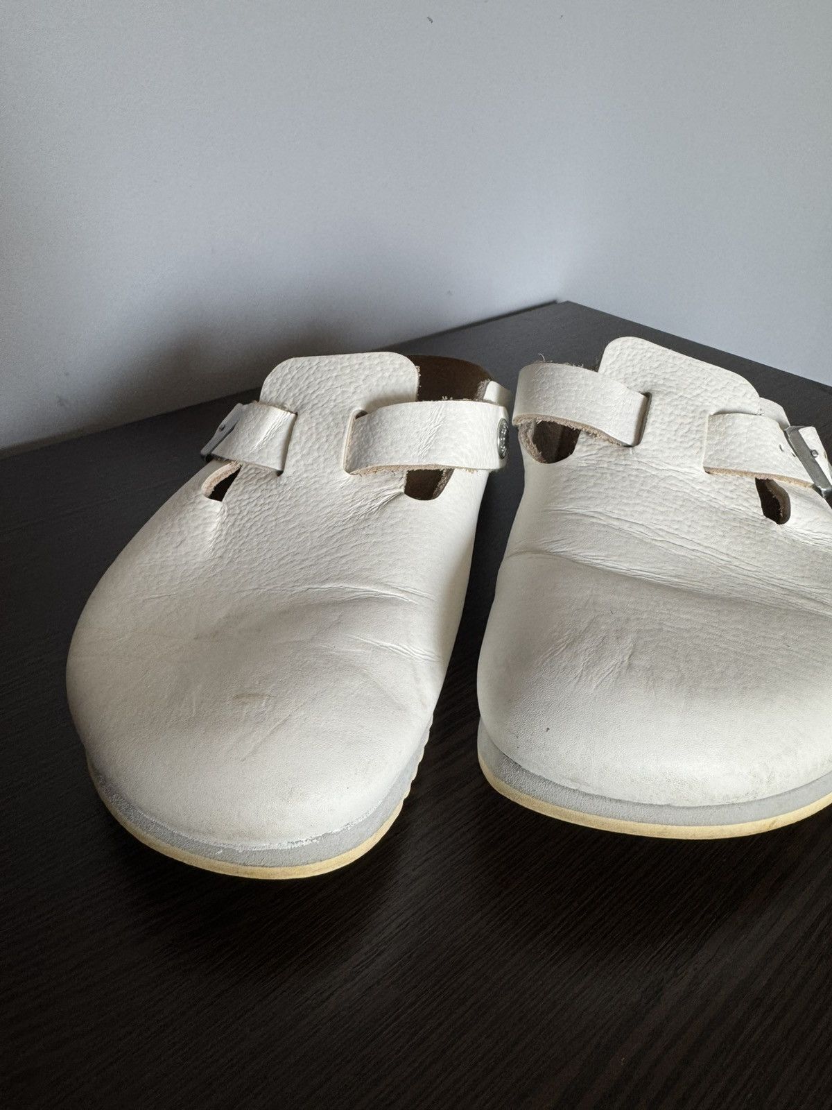 Birkenstock Birkenstock Boston White leather mules 36 Size US 6 / IT 36 - 3 Thumbnail