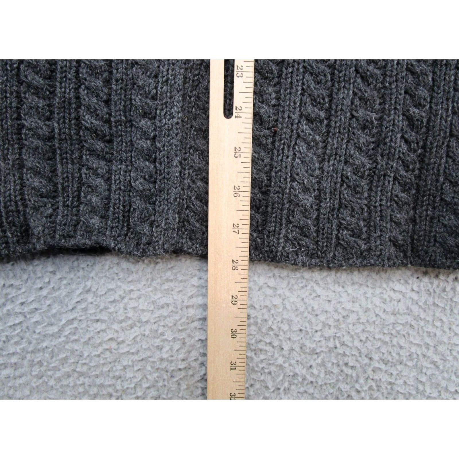 Vintage VINTAGE Inis Crafts Cardigan Women Wool Gray Cable-Knit 1 Button Size S Cardigan Womens Size S / US 4 / IT 40 - 6 Thumbnail