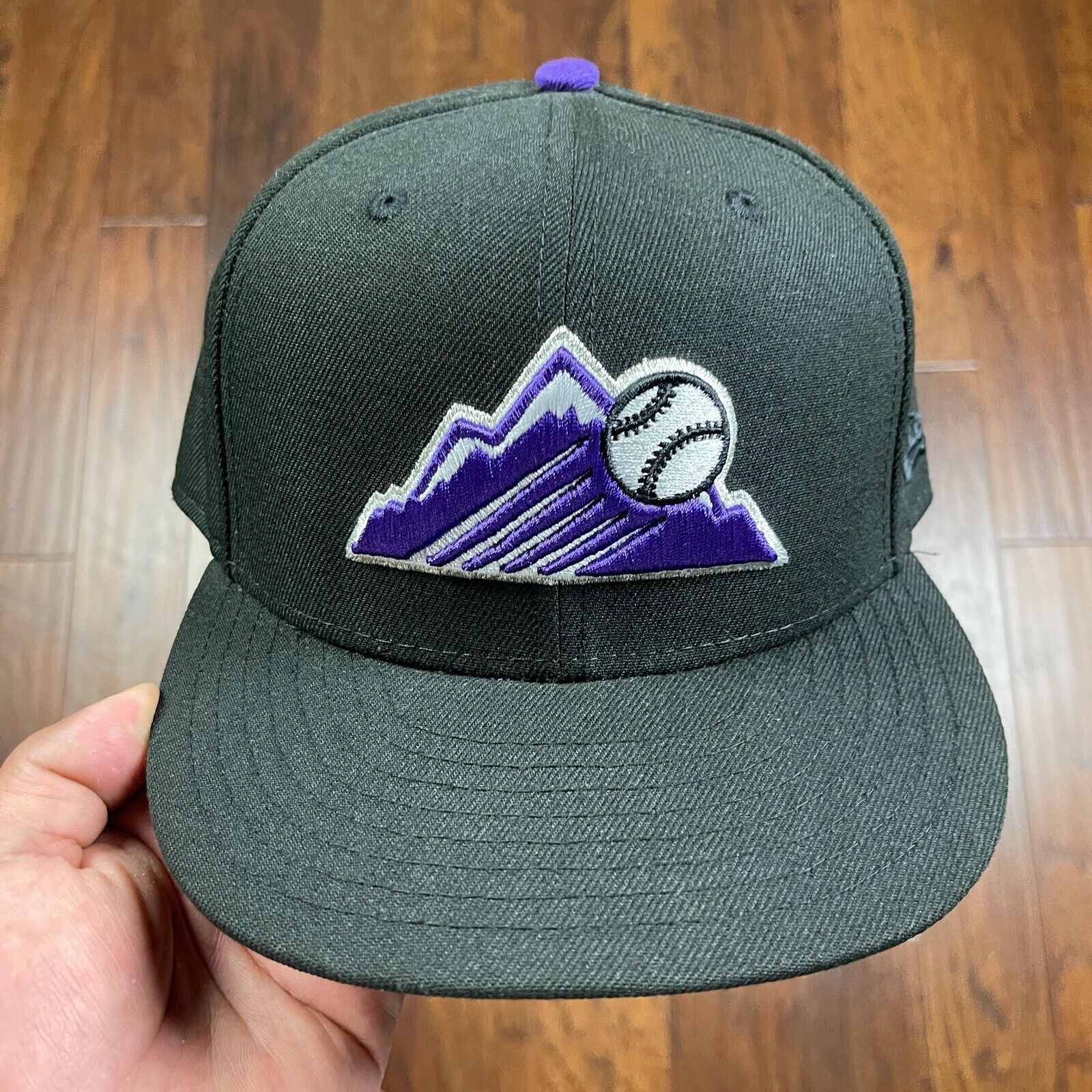 New Era Colorado Rockies Black Purple New Era Fitted Hat Cap 7 1/4 Size ONE SIZE - 2 Thumbnail