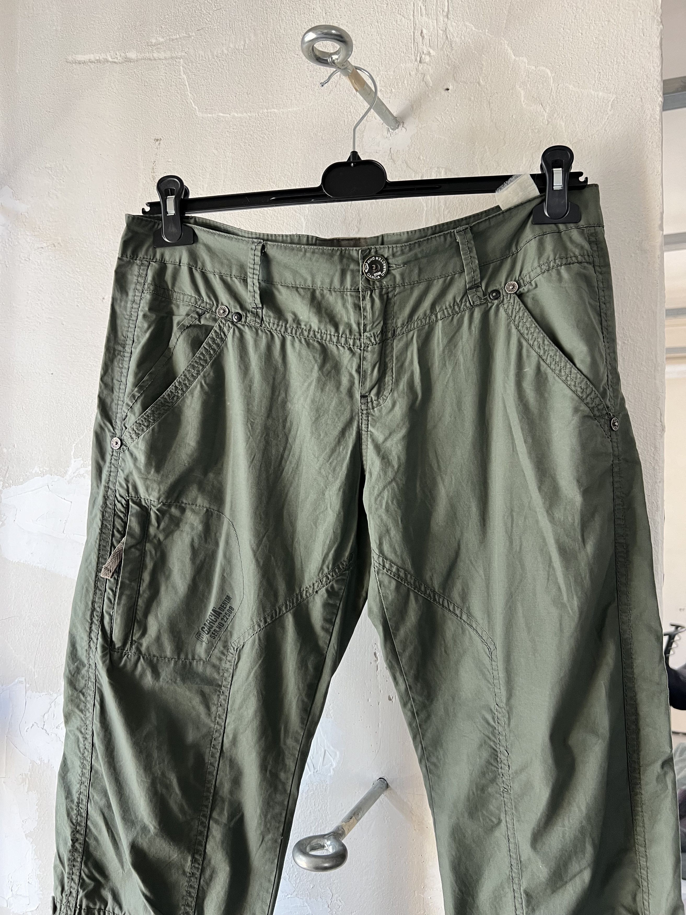 Pedro Garcia Garcia Vintage Nylon Khaki Cargo Pants Size 34" / US 12 / IT 48 - 2 Thumbnail
