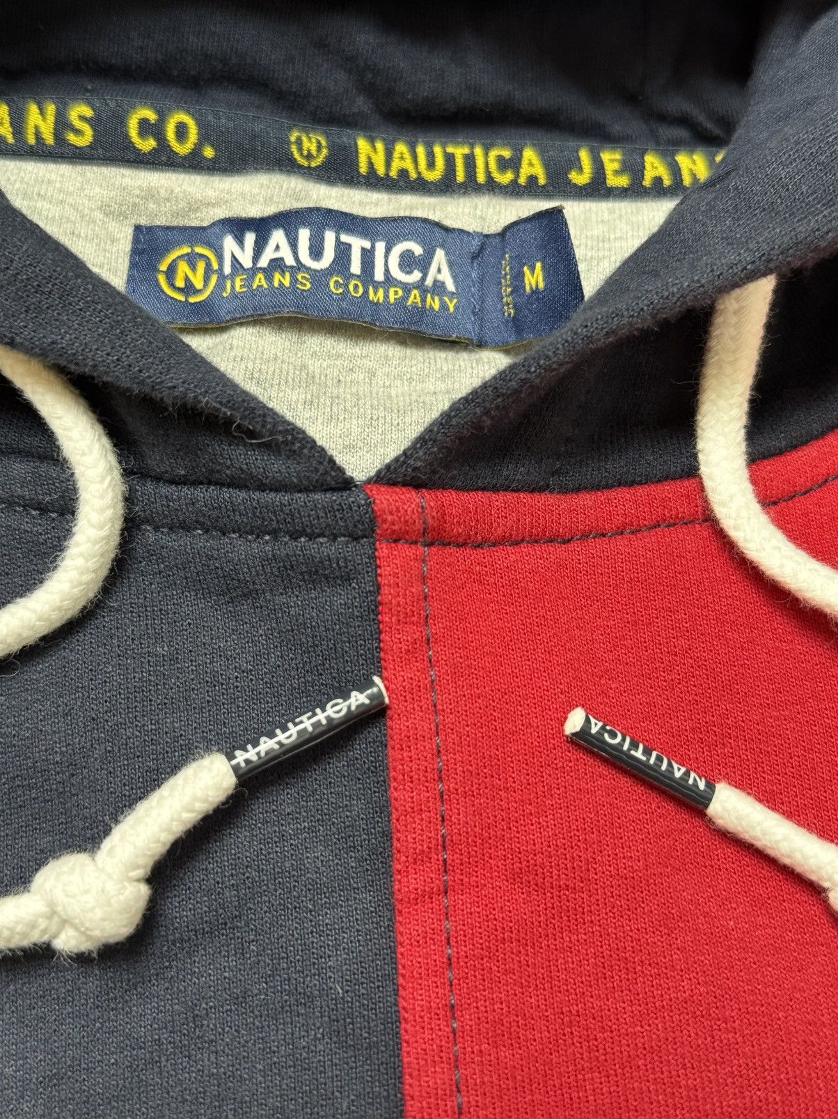 Nautica Nautica Jeans Co Colorblock Hoodie Big Logo Patch – Size M Size US M / EU 48-50 / 2 - 3 Thumbnail